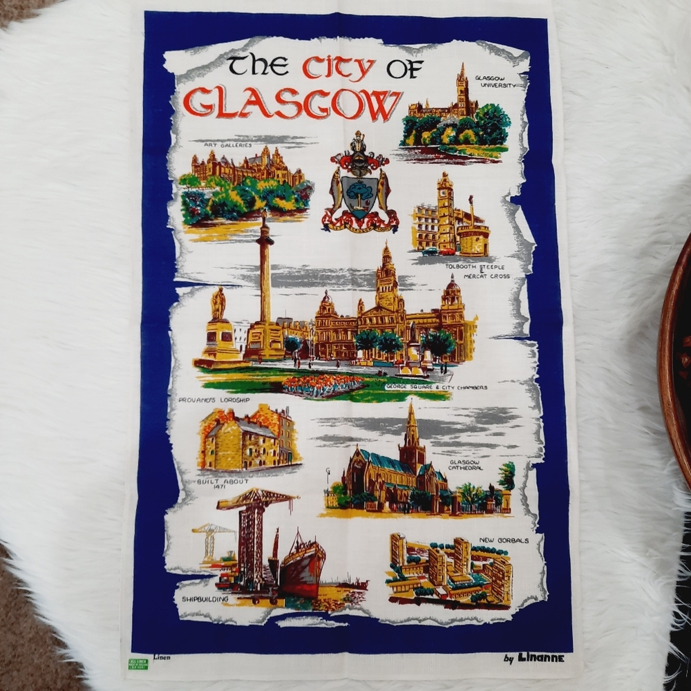Linanne Glasgow City Linen Tea Towel